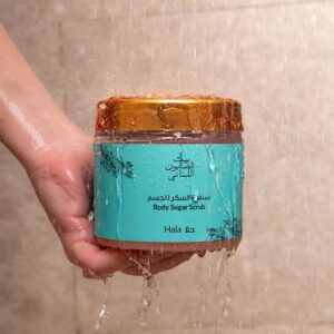 Naturally luxurious, fragrant and handmade skincare Hala Body Sugar Scrub by House of Soap