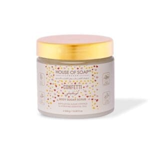 Naturally luxurious, fragrant and handmade skincare Confetti Body Sugar Scrub by House of Soap